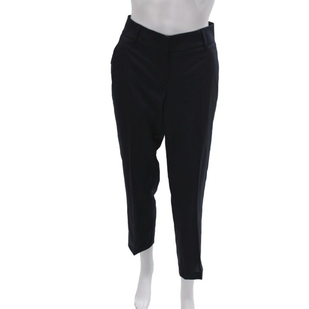 Gunex Women Dress Pants Black 100% Virgin Wool Button Size 8